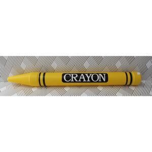Crayola Crayon Jumbo Bank 22.5” Yellow Vintage Piggybank Pre-Owned